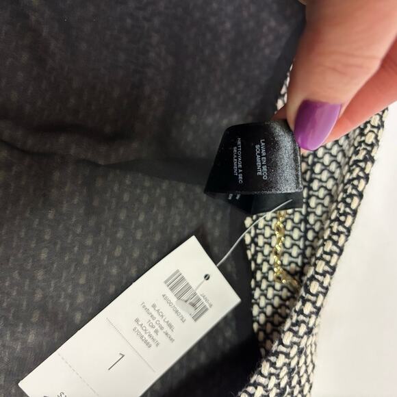 NWT Chico's Black and White Ombre Knit Bolero Jacket Size Medium CC0543 - Picture 8 of 9